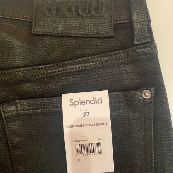 SPLENDID HIGH WAIST COATED SKINNY ANKLE JEAN NWT SIZE 23,26 - Picture 6 of 8